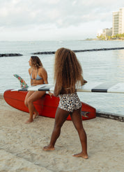 Makena Shorts in Leopard Plumeria